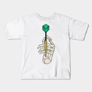 Skeleton Hand at Darts with Dart Kids T-Shirt